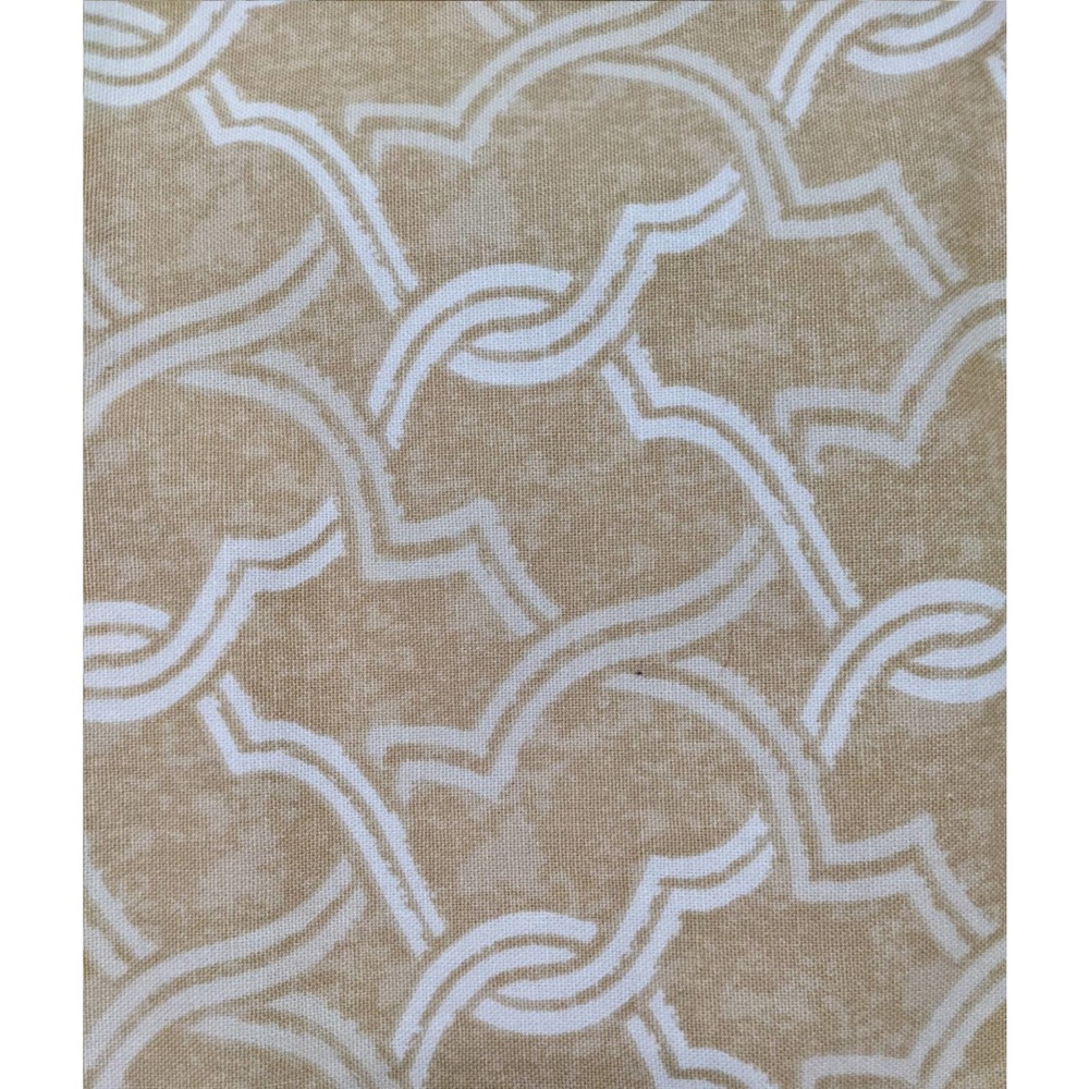 3/$20 - 1 yard waverly fabric yellow white geometric chain shape for home decor
